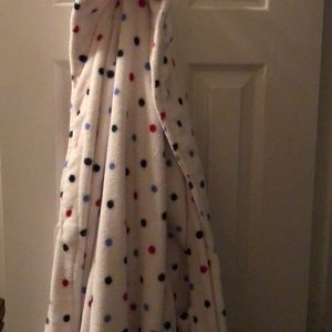 Rainbow polka-dot robe